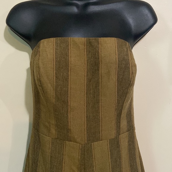 UO Striped Strapless Jumpsuit Small - Picture 4 of 14